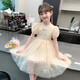 FIDQIOG品牌女童夏季新款漢服公主裙洋氣國風(fēng)網(wǎng)紅女孩夏裝連衣裙2025 米色 120 cm