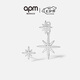 APM Monaco六芒星不對(duì)稱銀耳釘耳環(huán)耳墜耳飾時(shí)尚飾品七夕情人節(jié)禮物