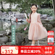 英氏（YEEHOO）兒童漢服女童連衣裙秋季新中式國風(fēng)網(wǎng)紗裙子中大童裝洋氣秋裝新款 風(fēng)華如夢(mèng)-長(zhǎng)袖淺粉 150 cm