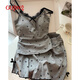 古今（GUJIN）帶胸墊吊帶背心睡衣女夏季新品25家居服睡褲套裝可外穿柔軟純欲L