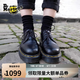 馬?。―R.MARTENS）1461 Bex夏季氣質(zhì)通勤光面皮黑色小厚底皮鞋單鞋 黑色 38