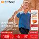 moodytiger男童短袖T恤速干夏季小細(xì)格兒童上衣童裝輕薄透氣拼接排汗運(yùn)動(dòng)衣