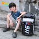 POINT KID卡通汽車(chē)兒童拉桿箱男童萬(wàn)向輪卡通旅行箱小學(xué)生行李箱男孩皮箱 黑色警車(chē)（定向四輪）警燈可爆閃 20英寸 可登機