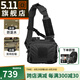 5.11（TACTICAL SERIES ）511戰(zhàn)術(shù)防潑水單肩包5.11休閑斜跨包戶(hù)外雙彈背包戰(zhàn)術(shù)包56180 3L容量/ 黑色
