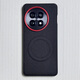 涵苑適用一加13手機殼新款磁吸科納皮1+13全包大孔金屬鏡頭框oneplus13超薄防摔簡約磁吸充電編織素皮 紅色圈磁吸【暗夜黑】 一加13