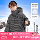 ASK JUNIOR【90絨】男童羽絨服冬加厚保暖兒童滿印連帽童裝冬季防寒時尚外套 黑色 160