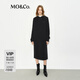 MO&Co.連衣裙山羊絨寬松連帽抽繩長款 黑色 M 165