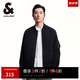 杰克·瓊斯（JACK&JONES）男裝秋款棒球領夾克百搭基礎略寬松拉鏈門襟純色外套男224321019 黑色E40 黑色E40 XS 165