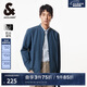 杰克·瓊斯（JACK&JONES） 杰克瓊斯24春季男款戶外圓領長袖抗沾濕性字母設計外套男士