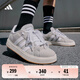 adidas「面包鞋」GRAND COURT BASE 00s休閑低幫板鞋男女阿迪達(dá)斯 淺灰/白色/樹脂黃   38