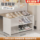 曇蓓漫鞋架宿舍大學(xué)生收納用品床下防塵簡(jiǎn)易鞋柜子寢室小型多層置物神器 宿舍鞋架門(mén)簾款（白色3層2隔） 【安裝便捷 穩固耐用】