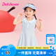 笛莎（DEESHA）童裝兒童寶寶裙子2025年夏季新款韓版時尚女童polo連衣裙 清水藍 110