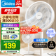 美的（Midea）電風(fēng)扇家用7葉落地扇搖頭電風(fēng)扇循臥室宿舍輕音風(fēng)扇臺(tái)式桌面小型風(fēng)扇臺(tái)地兩用升級(jí)款 白色丨7葉臺(tái)地兩用