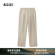 AIGLE艾高闊腿褲戶外休閑純棉環(huán)保面料女長(zhǎng)褲褲裝 杏色 AZ591 36 (160/84A)