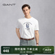 GANT/甘特25年新款夏季男士純色打底衫休閑簡(jiǎn)約百搭圓領(lǐng)短袖T恤 105-白色 XL