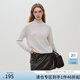 范思藍(lán)恩23FS14447 半高領(lǐng)打底毛衣女冬新羊毛暖厚內(nèi)搭針織衫 米白色 S