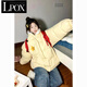 LPOX棉服女兩面穿冬季甜美韓版寬松毛絨絨加厚保暖學生棉衣外套 圖片色雙面穿 M
