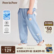 PawinPaw【涼感】小熊童裝春夏女寶寶收腳口軟牛仔防蚊褲 牛仔藍(lán)色/55 100 cm
