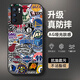 幻彩殼 適用oppoReno6手機殼pro+新款NBA隊標涂鴉潮牌創(chuàng  )意磨砂標簽球隊合集酷全包防摔散熱啞光男小眾 經(jīng)典黑A(yíng)-球隊合集F黑 RENO6PRO+