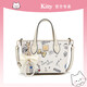 凱蒂貓（hellokitty）正品女包小眾可愛(ài)高顏值kitty貓涂鴉托特包菜籃子包單肩斜挎包 白色(無(wú)掛飾)