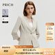 PRICH氣質(zhì)深V薄款西裝女七分袖2024夏季新款通勤簡約純色西服外套 35米色V領(lǐng)西裝 L 165