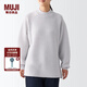無(wú)印良品 MUJI Labo 男女通用 中針距 半高領(lǐng)毛衣BFA07A2A 長(zhǎng)袖針織衫 淡黃色 XXS-XS