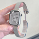 碼仕適用蘋(píng)果手表表帶apple iwatchS10/9/8/7/6/SE金屬小蠻腰磁吸扣夏天女款腕帶銀色38/40/41mm
