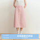 樂町粉色水洗牛仔半身裙女25年春季新款A(yù)字長裙韓系少女風(fēng)直筒裙 佳麗粉（現(xiàn)貨） M