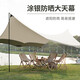 曼迪卡威（Mdikawe） 戶(hù)外天幕黑膠露營(yíng)帳篷遮陽(yáng)棚涂銀防曬防雨公園沙灘賬蓬野餐用品世紀冰川聯(lián)名款 雙拼方形中號【440*440*240CM】配帳篷包 【戶(hù)外野營(yíng)便攜】