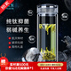 水宜生玻璃杯鈦杯雙層弱堿性水杯純鈦高檔商務(wù)泡茶杯禮盒裝保溫鈦晶杯子
