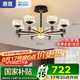 惠普輕奢led客廳大燈水晶吊燈全光譜護(hù)眼中山燈具現(xiàn)代北歐吊燈包安裝
