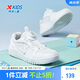 特步（XTEP）兒童網(wǎng)布旋鈕扣潮流板鞋男女童百搭潮鞋  特步白 36