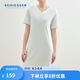 舒雅【莫代爾】女士40S莫代爾柔軟順滑純色家居睡裙連衣裙