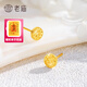 老廟黃金碎碎金耳釘足金圓碎金金耳飾送老婆女友生日七夕節(jié)日禮物 約1.1g