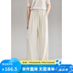 ELLE KIDS夏季女童度假風(fēng)連腰垂感長褲無痕腰頭松弛直筒褲休閑長褲