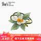 She's茜子梵高玫瑰疊花刺繡發(fā)繩優(yōu)雅橡皮筋頭繩輕奢發(fā)圈七夕禮物送女友