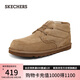 斯凱奇（Skechers）男鞋秋冬一腳蹬雪地靴加絨保暖厚底中幫冬靴防滑舒適棉鞋205177