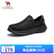 駱駝（CAMEL）輕量網(wǎng)面透氣舒適軟彈閃穿男士休閑健步鞋 G15S739075 黑色 42 
