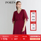 PORTS寶姿 春季新品女裝優(yōu)雅V領(lǐng)中袖收腰連衣裙 RDENDRON XS (2)