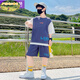 FIDQIOG國際品牌男童夏裝套裝2025新款兒童衣服短袖男孩運動中大童夏季韓 灰色 120 cm