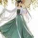 閃動少女（SHANDONGSHAONV）漢服女原創(chuàng)對襟齊腰襦裙廣袖夏薄款日常套裝 大袖衫+上襦+吊帶+3米襦裙 S