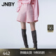 江南布衣（JNBY）春秋季女裝短褲女亞麻休閑直筒褲純色通勤簡約百搭 634/淺珊瑚紅 S