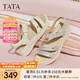 他她（TATA）休閑運(yùn)動(dòng)涼鞋女鞋羊皮法式坡跟涼鞋2025夏季新款7AP05BL5 銀色 38