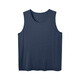 覓絲裸感背心男無(wú)袖莫代爾睡衣透氣吸汗運動(dòng)打底情侶家居服可外穿 深藍色（男款/僅背心） XL