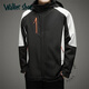 Walker Shop輕奢品牌沖鋒衣男女秋冬季三合一可拆卸保暖戶外登山?jīng)_鋒衣 男款黑白 XL(女110-125，男150-165斤）