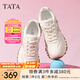 他她（TATA）云朵泡芙厚底慢跑鞋女休閑運動鞋女老爹鞋秋WPC06CM4 白/銀（波紋款） 38