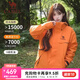 駱駝（CAMEL）沖鋒衣男[追風(fēng)者]抓絨三合一防風(fēng)防水保暖登山服外套女 G603，氧化橙，男女同款 （抓絨） M