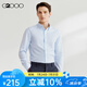 G2000【速干】G2000男裝SS24商場新款速干排汗吸濕防靜電格紋長袖襯衫 速干防皺-粉藍色格子時尚 L /07