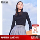 歌莉婭毛衣女裝秋冬中高領(lǐng)羊毛裸感打底衫內(nèi)搭上衣1ADL5J370 00B黑色 M