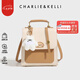 CHARLIE&KELLI CK品牌包包女包2025新款復(fù)古雙肩包時(shí)尚大容量背包學(xué)生開學(xué)書包 米白色【京倉配送 品牌禮袋】